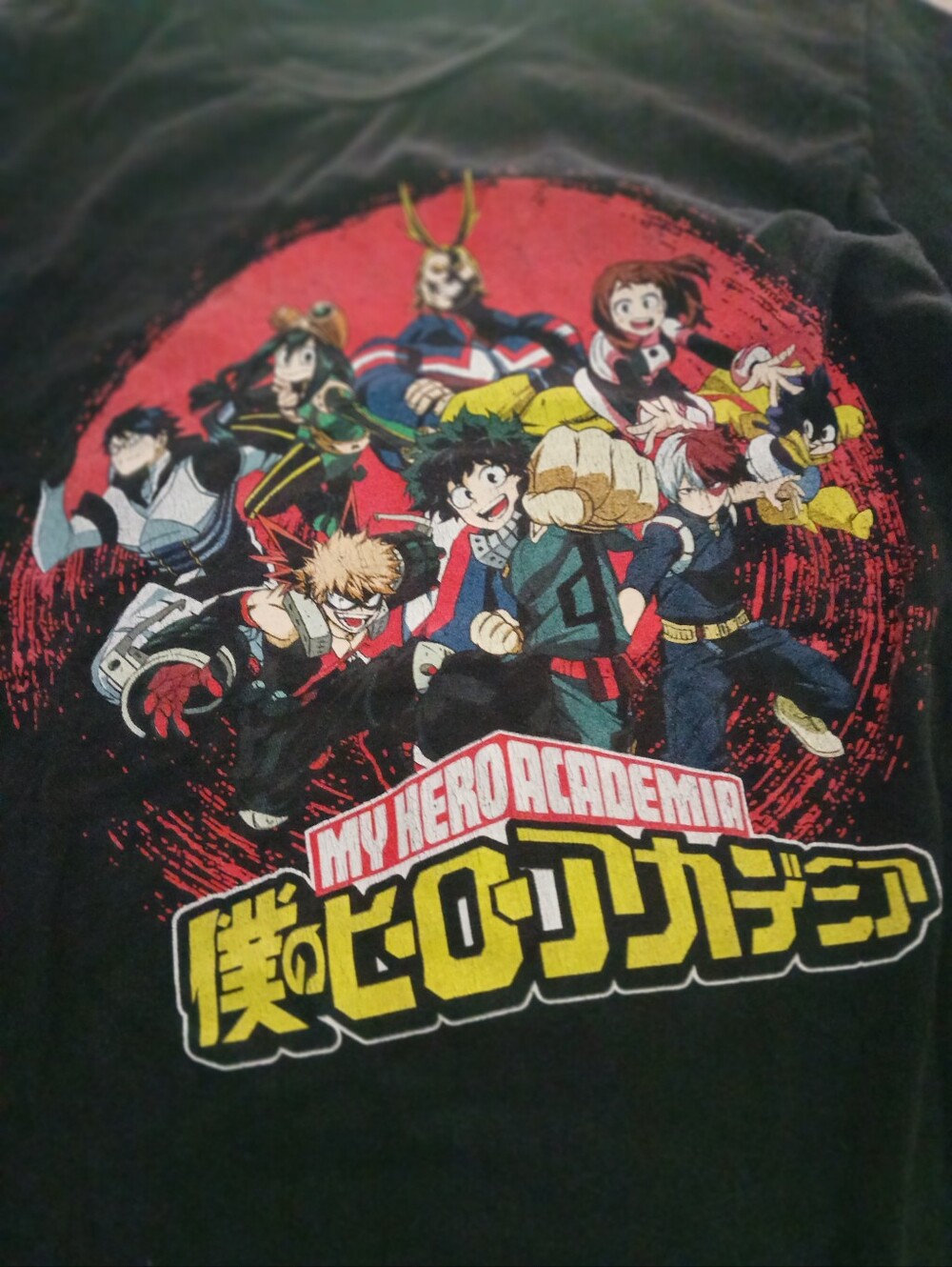 MY HERO ACADEMIA BLACK TSHIRT PREOWNED ADULT UNISEX SZ MEDIUM
